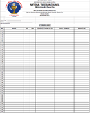 Attendance Sheet form