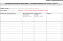 Meeting Attendance Register Template form