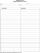 Meeting Attendance Sheet form