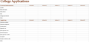 College Comparison Worksheet form