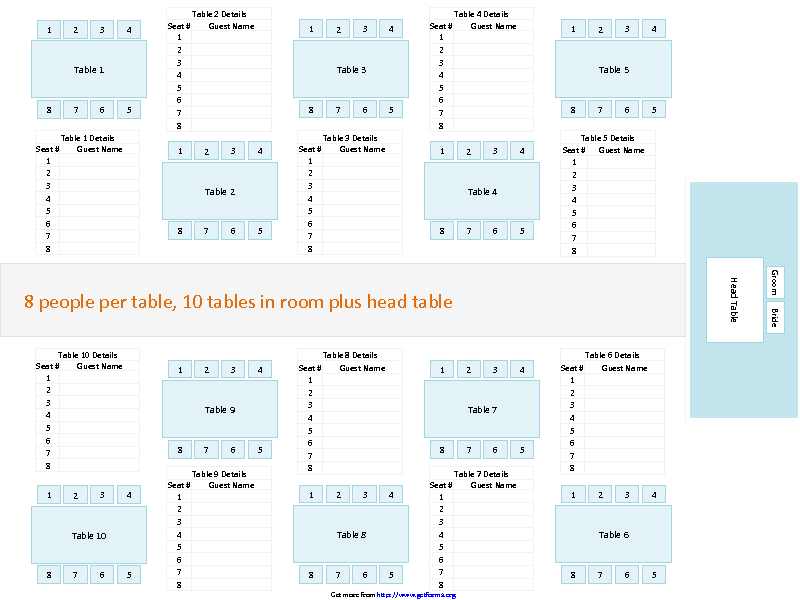 Seating Chart Template 2