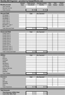 Business Bill Organizer Chart form