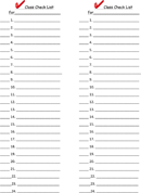 Class Attendance Paper (With Space for Names) form