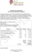 Example of Itemized Receipt form