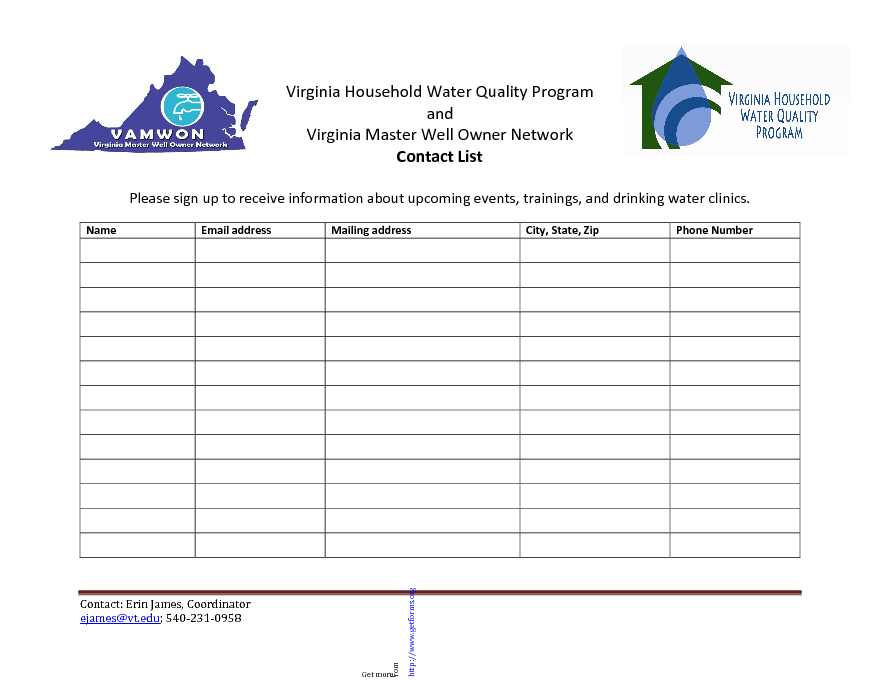 Blank Sign in Sheet Pdf