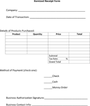 Itemized Receipt Template 2 form