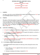 Memorandum of Agreement (MOA) form