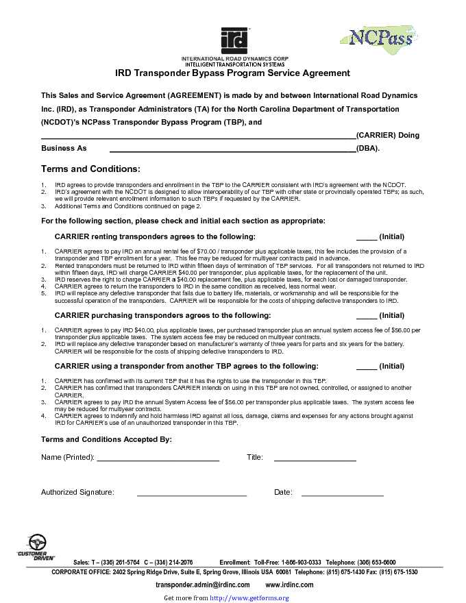 Program Service Agreement