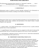 Subcontractor Agreement 1 form