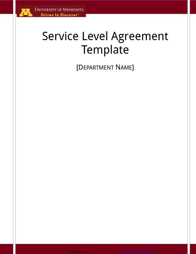 Service Level Agreement Template 4