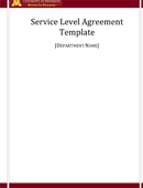 Service Level Agreement Template 4 form