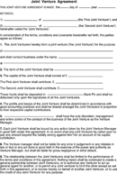 Joint Venture Agreement 1 form