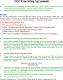 Llc Operating Agreement form