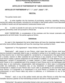 General Partnership Agreement of A Business form