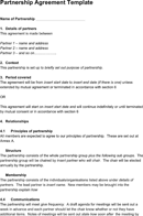 Partnership Agreement Template form