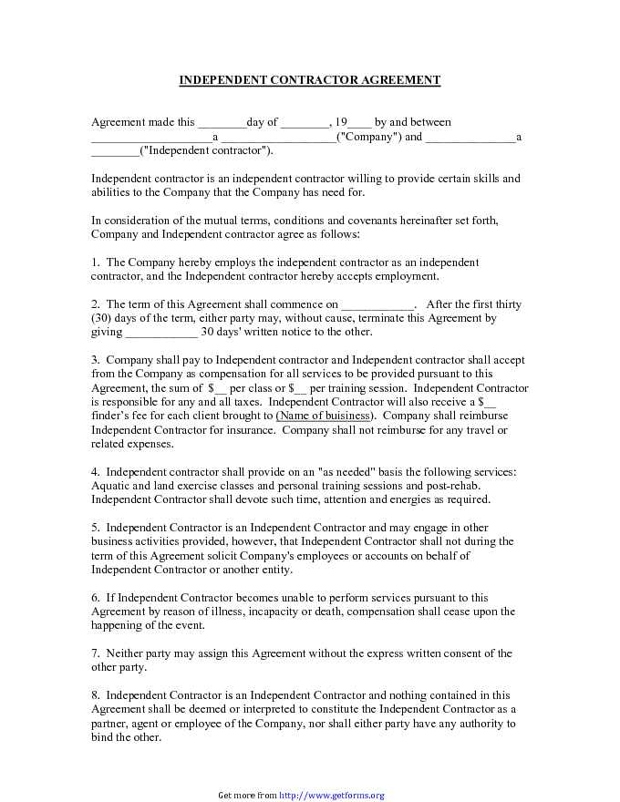 Independent Contractor Agreement 2