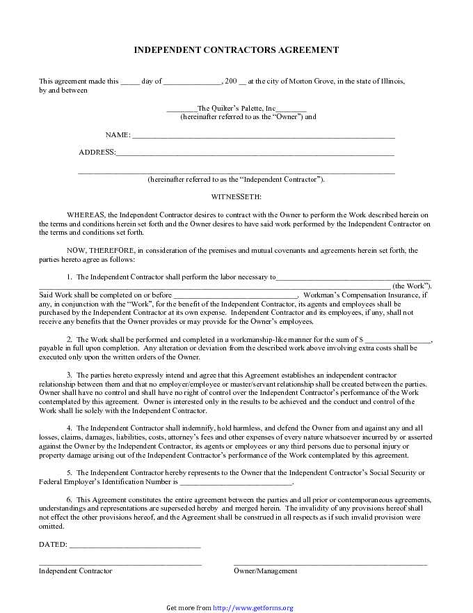 Independent Contractor Agreement 4