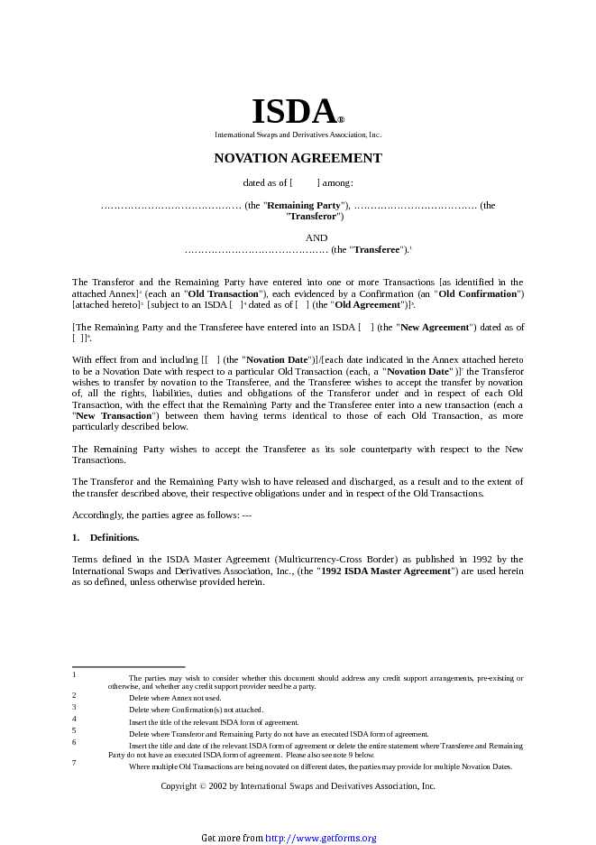 Novation Agreement 3
