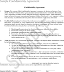 Confidentiality Agreement Sample 2 form