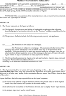 Property Management Agreement 1 form