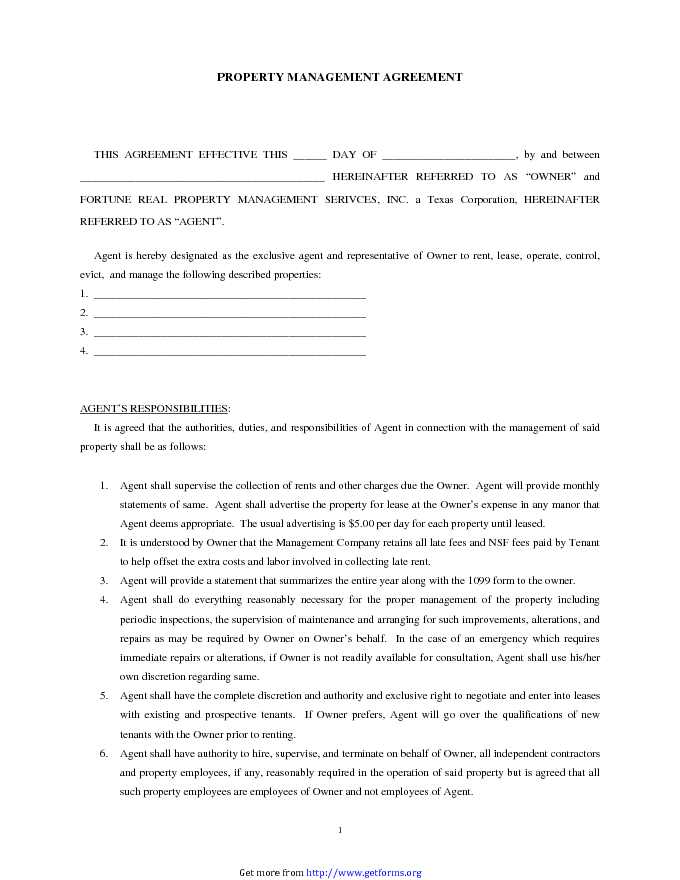 Property Management Agreement 2
