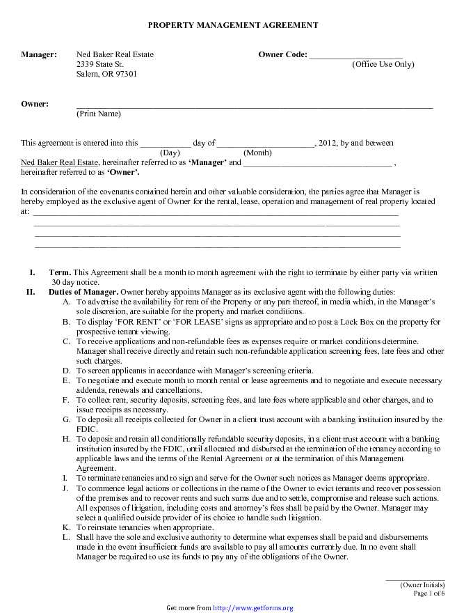 Property Management Agreement 4