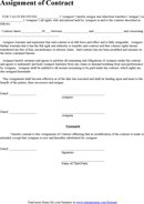 Assignment of Contract form