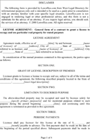 License Agreement Template 1 form