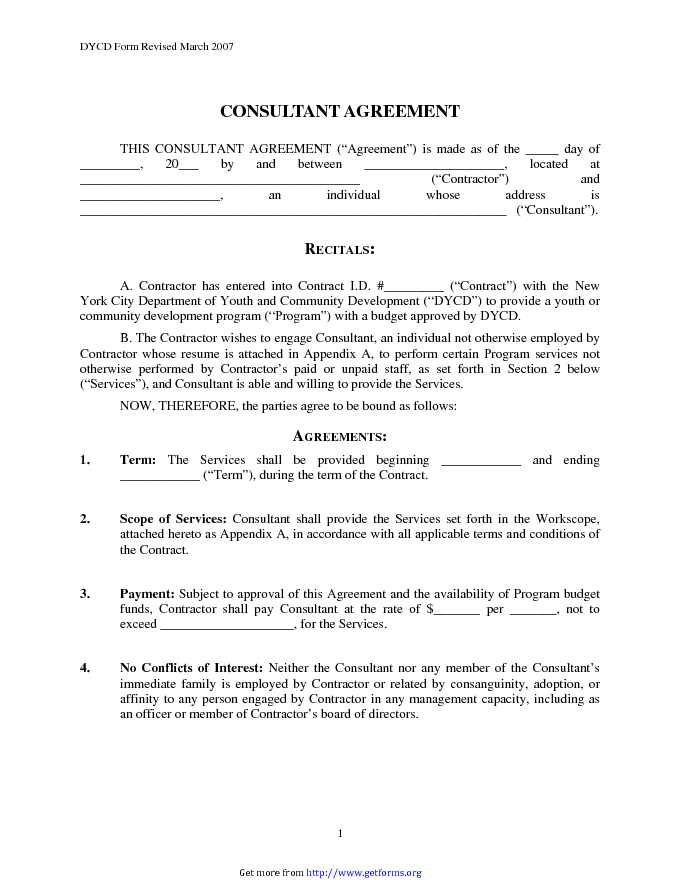 Consultant Agreement 1