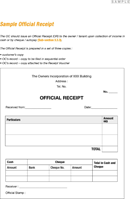 Official Receipt Form form
