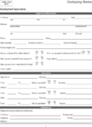 Free job Application Templates form