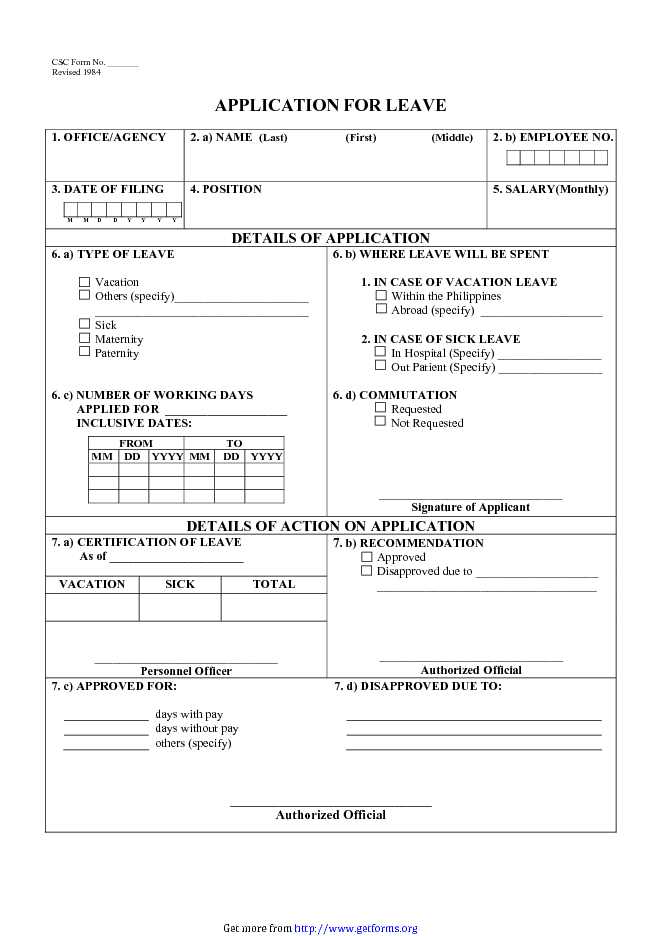 Application for Leave 2