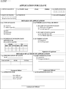 Application for Leave 2 form