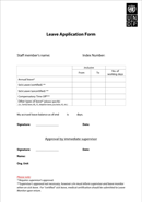 Leave Application Form form