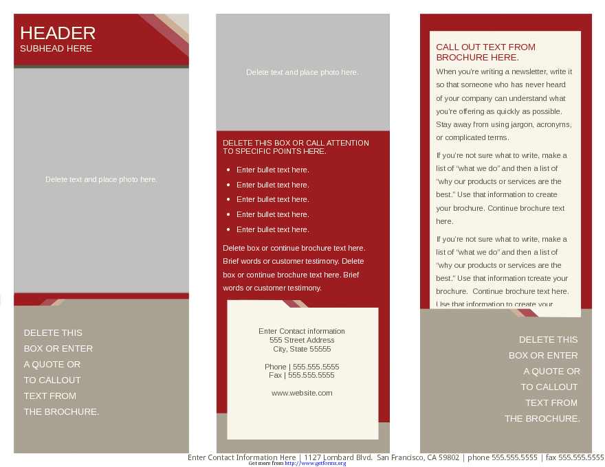 Medical Brochure Template 1