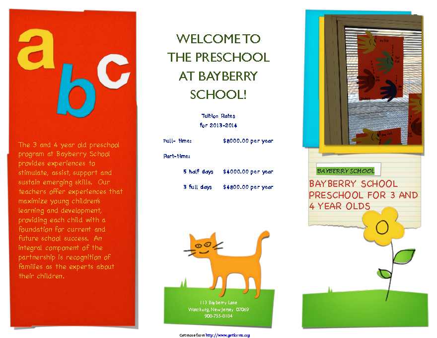 Preschool Brochure 1