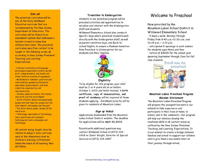 Preschool Brochure 2