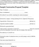 Sample Construction Proposal Template form