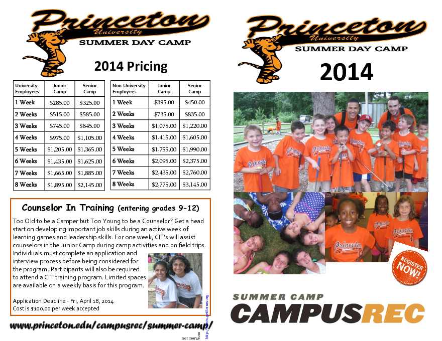 2014 Summer Camp Brochure