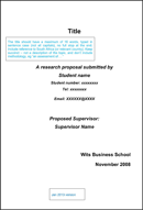 Research Proposal Template form