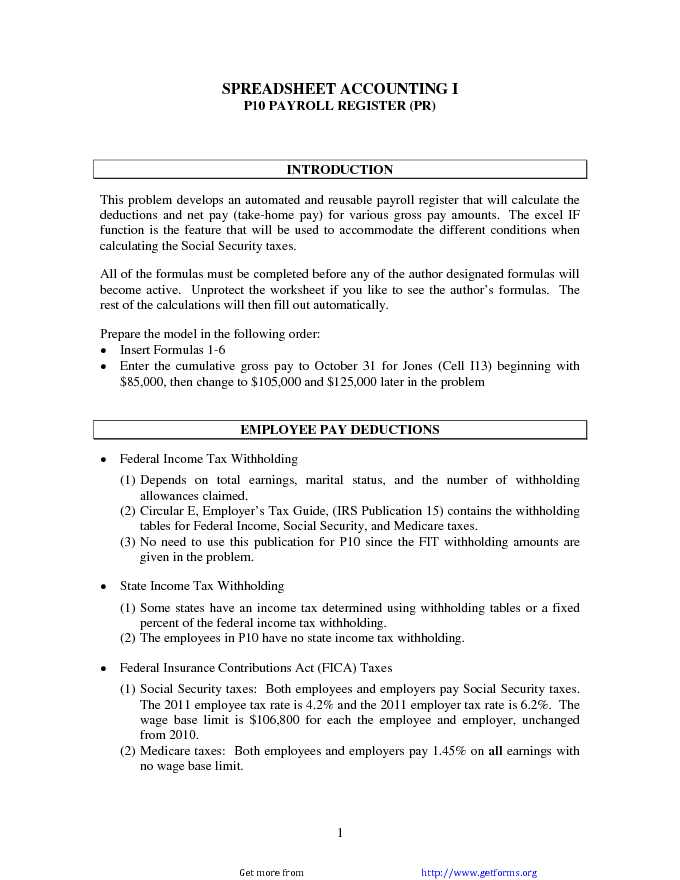 Payroll Spreadsheet