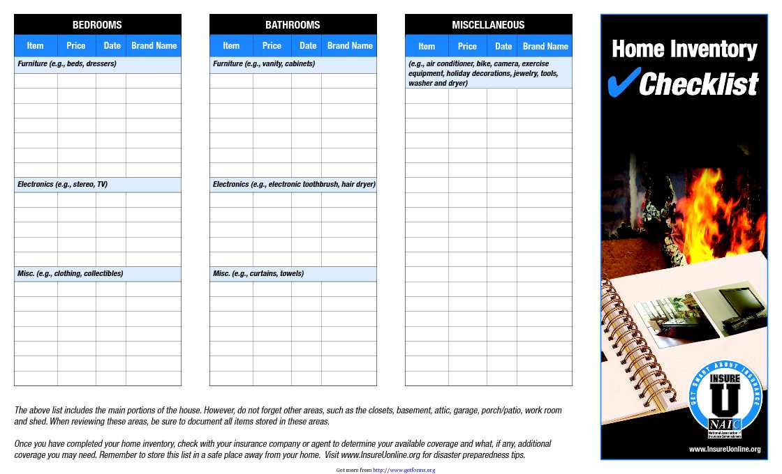 Home Inventory Checklist