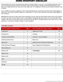 Home Inventory List Template form