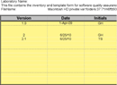 Software Inventory and Assessment form