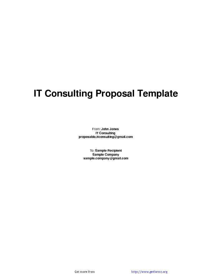 IT Consulting Proposal Template