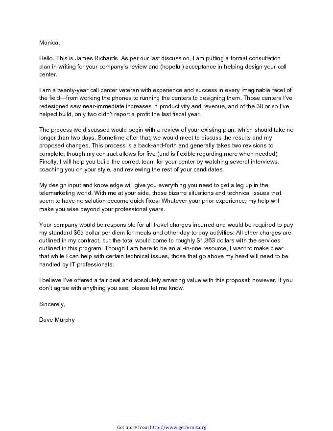 Sample Corporate Consulting Proposal