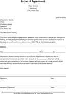 Sample Letter of Agreement 1 form