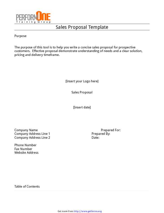 Sales Proposal Template 1