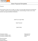 Sales Proposal Template 1 form