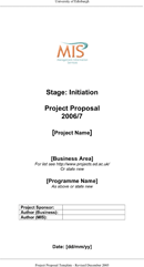 Project Proposal Sample form